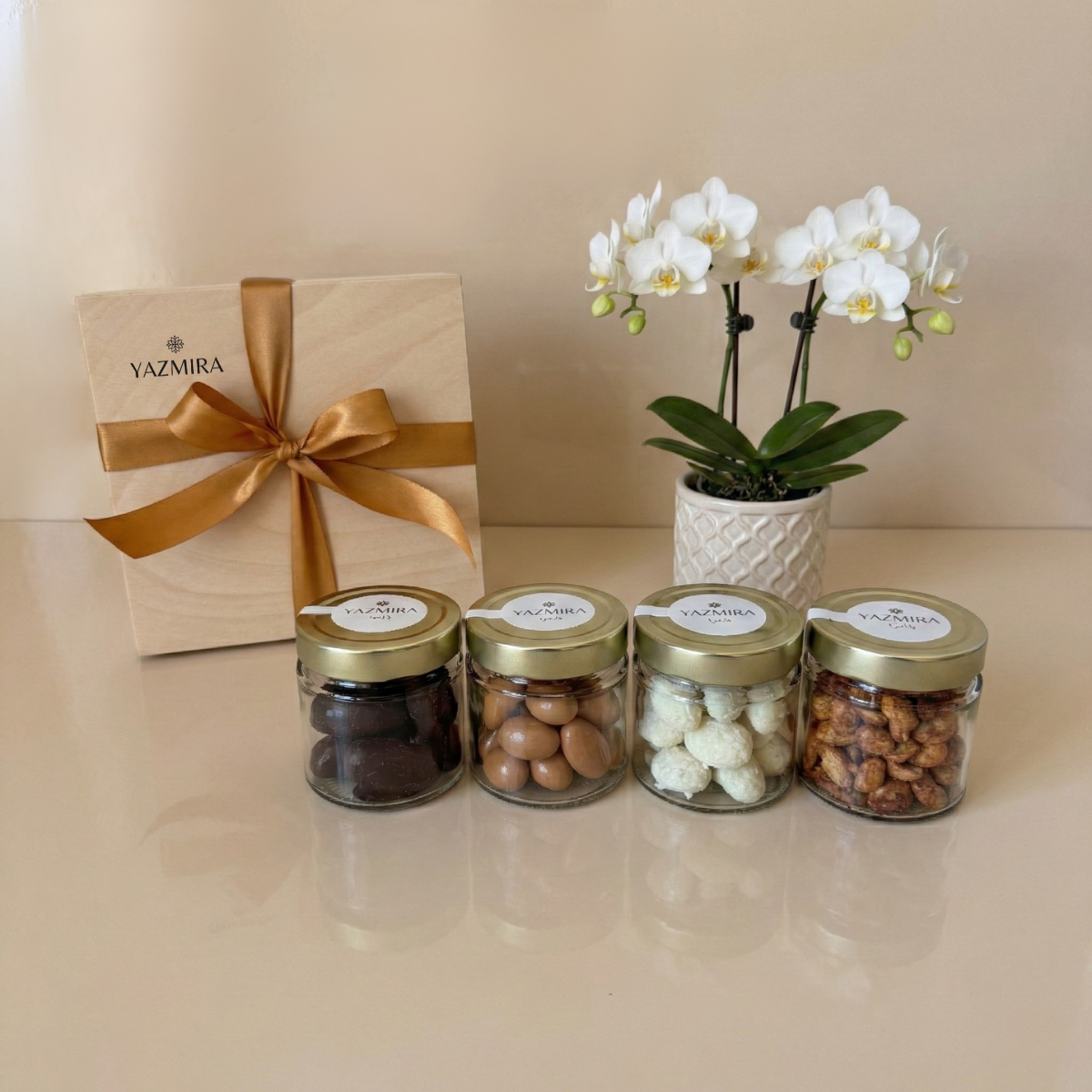 Collection Golden Snack – Amandes au caramel salé et au chocolat