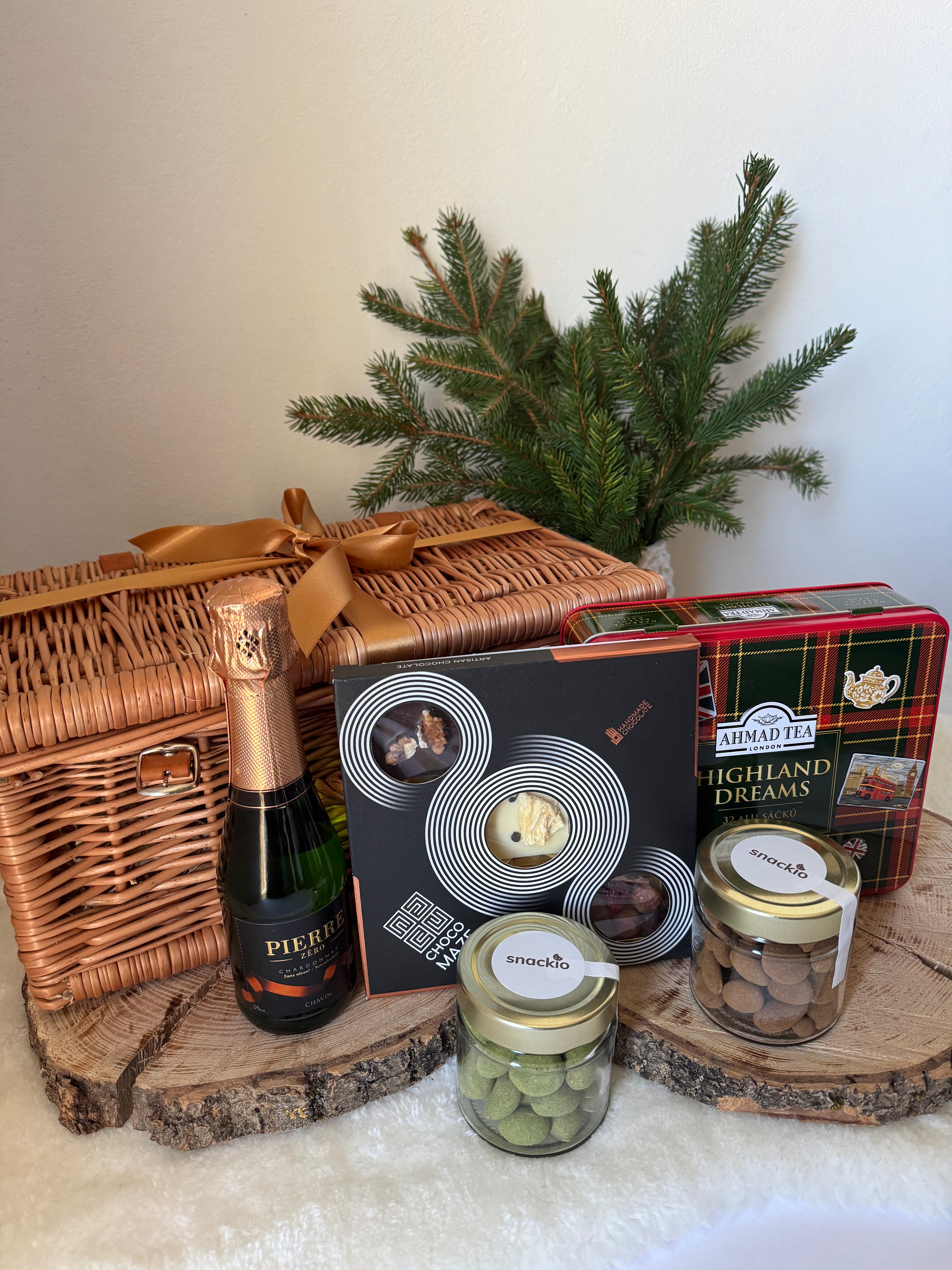 Panier-cadeau M - Thé et chocolat