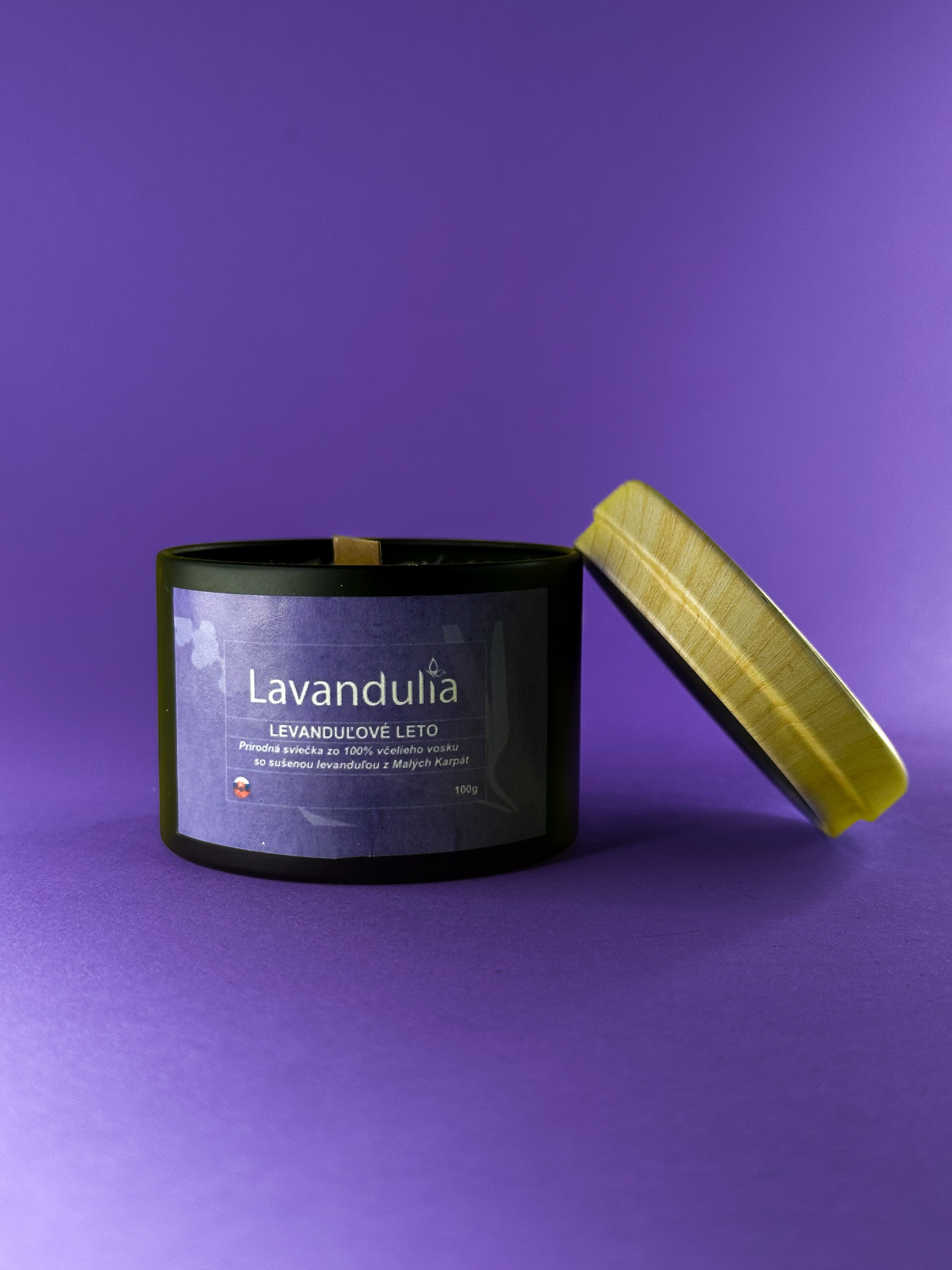 Lavande d'Été – Bougie naturelle 100 % cire d'abeille à la lavande